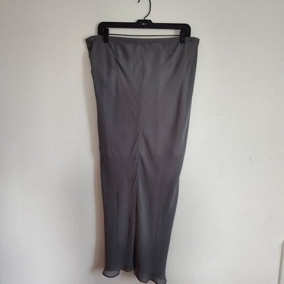 Ladies SZ L J Crew Gwyneth Storm Cloud Chiffon Skirt - Picture 2 of 4